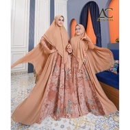 hk1 GAMIS SYARI COUPLE IBU DAN ANAK HARGA TERPISAH CERUTY PRINTING