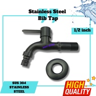 Elise Steel Wall Bib Tap 309blk