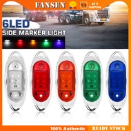 【POPULAR 】1Pcs 24V 6LED Signal Lamp Led Side Lamp Truck Side Light Waterproof Truck Side Marker Light Trailer White Light