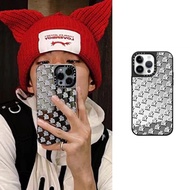 INS style {{Seventeen DK Monogram}} Mirror Soft Silicone Case Cover For iPhone 15 XR 11 12 13 14 I7 