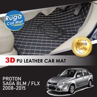 PROTON SAGA BLM/FLX/FL/SV ( 2008 – 2015 ) 3D PU Leather Car Carpet Karpet Kereta Kulit PU 3D Car Mat