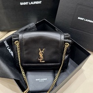 超級新⭐可送禮❤️YSL聖羅蘭MONOGRAM NOLITA黑色迷你羊皮斜挎包