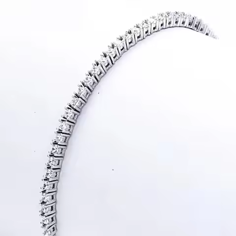 925 Sterling Silver Plated 18K Rose Gold 16CM To 19CM Tennis Bracelet 2.5MM Zirconia Anniversary Gif
