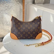 LV BOULOGNE 黃牛角 鏈條單肩包 手袋 棕色