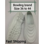 Kasut Getah Putih Cap Bowling 779 White PVC Waterproof Rubber Shoes | Adidas Kampung