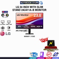 LG 24 INCH WITH SLIM STAND 24U411A-B MONITOR (IPS FHD 120Hz)/ประกัน 3 Years