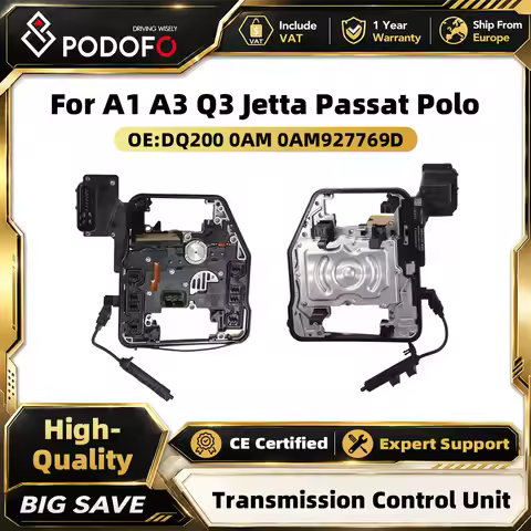 Podofo 7-Speed DSG Dual Clutch Transmission Control Unit DQ200 0AM 0AM927769D for Audi A1 A3 Q3 VW J