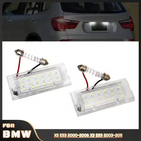 For BMW X3 E83 03-11 X5 E53 00-06 Canbus LED License Number Plate Light White