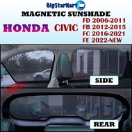 HONDA Civic FE 2022-New / Civic FC / Civic FD / Civic FB Magnetic Sunshade Car Window Sun Shade