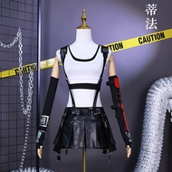 【Ready Stock】Final Fantasy Tifa Cos Costume Game Tifa Lockhart Cosplay Full Set Women's Halloween Co