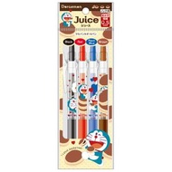 多啦A夢 - 日本製 哆啦A夢 Juice 筆 4 件裝 黑色紅色藍色棕色 0.5mm 原子筆 - 平行進口
