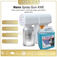 K6X Portable Cordless USB Nano Sanitizer Sprayer K6-X 380ml Blue Ray Light Wireless Rechargeable Spray Gun 纳米喷雾杀菌消毒枪