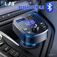 LP-8 SMT🧼CM Olaf Car FM Transmitter Bluetooth 5.0 Handsfree Car Kit Audio MP3 Modulator 2.1A Player Audio Receiver 2 USB