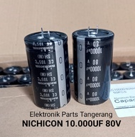 (2 Buah) KAPASITOR ELCO 10000UF 80V NICHICON CAPACITOR ELCO 10000UF 80V ELCO 80VOLT 10000UF