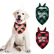 Birthday Boy Adorable Cartoon Bandana Scarf  Soft Cotton Dog Bandana Fun Birthday Accessory for Pets