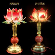 Lotus Lamp Colorful Changming Lamp Buddha Front Buddha Lamp Lotus Buddha Hall for Buddha Headlamp Ca