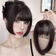 LOOKSHOW Cute Princess Bangs Wig Middle Part Wig Piece Two Sides Wig Piece Naturally Trimmed Fringe 