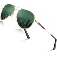 Sunglasses Men's Polarised Aviator Glasses Women's Metal Frame Retro Aviator Glasses UV400 Protectio