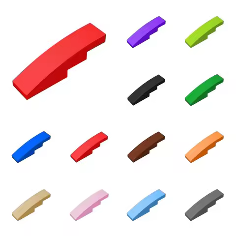50pcs 61678 11153 Slope Curved 4 x 1 Bricks Collections Bulk Modular GBC Toys For Technical MOC DIY 