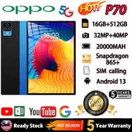 🔥10-year warranty🔥OPPO Android tablet 2024 NEW P70 tablet sim phone card [1TB ROM 16GB RAM] 5G smart tablet Android 14 tablet 12 inch support dual slot WIFI7+GPS 144HZ eye protection blue screen office games are smoother
