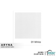 KKBS CURTAIN Aryna Sheer Curtain Fabric Cut by Meter - White (118")