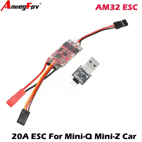 AneegFPV AM32 20A Brushless Power ESC Adjustment For Mini-Q Mini-Z 1:28 Mosquito Car RC Model Car Po