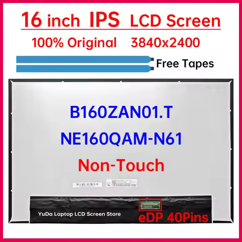16 Inch Laptop LCD Screen NE160QAM-N61 B160ZAN01.T Display Matrix Panel Replacement 3840x2400 100% D
