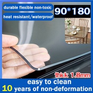 🔥5 Sizes ✅ LMS ✅ Table Cover Pvc Plastic ​Transparent PVC Table Cloth Cover Oil-proof Kitchen Dining