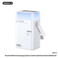 Pin sạc dự phòng Remax FP-3 40000mAh 2 cổng TypeC PD In / Out 65W 2 USB-A Out 22.5W Đèn Led đa màu
