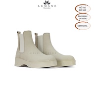 The Breakthrough Chunky CHELSEA Boots Tan da Nubuck Lemans - BST độc quyền đế cao 6cm Full cao su ng