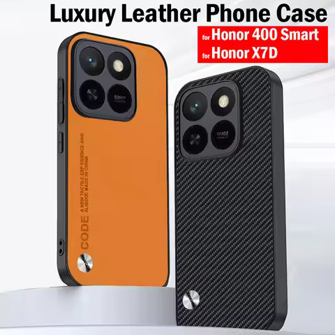 Leather Funda for Honor 400 Smart Case for Honor X7D Cover Fashion Fiber Texture PU-Leather Protecti
