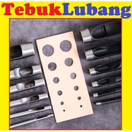 Waist Belt Hole Drill Driller Maker Punch Puncher Punching Set Alat Besi Penebuk Tebuk Pengorek Korek Lubang Kulit Tali