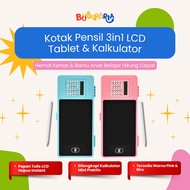 Bu Guru Ria - 3-in-1 LCD Pencil Case Multifunctional School Pencil Case for Children