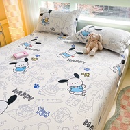 Dansunreve 100% Cotton Bedsheet 800TC Cute Cartoon Fitted Bedsheet Mattress Protector Single Queen King Size
