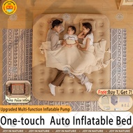 Outdoor camping mat, self-inflating air mattress, portable camping bed air bed mattress with pump