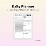 Daily Planner Printable PDF | A4 A5 Letter | 15 Colors | Instant Download | Minimal Planner