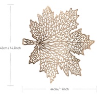 PVC Maple Leaf Shaped Dining Mat - Waterproof Maple Leaf Placemat