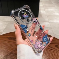 Honor X9d X9b X9a 5G HONOR X9c Smart DIY Name Happy Stitch Case Shock Space Case Clear Anti-Fall Pho