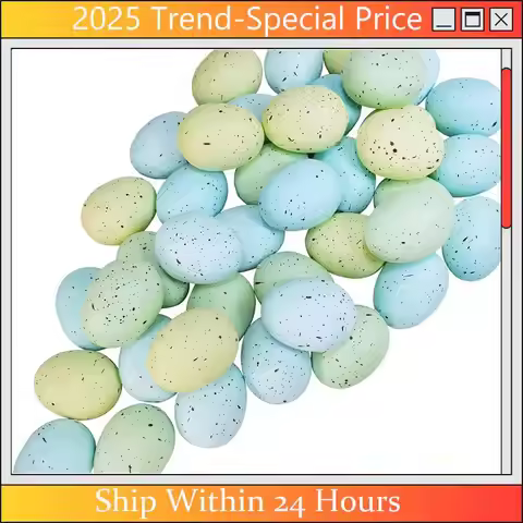 Feb.40 Pcs Easter Eggs Artificial Speckled Foam Eggs Pastel Green Blue Decorative Eggs 2.1In For Neu