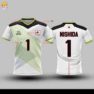 Japan Olympic Volleyball Jersey Nishida Yuji Black Casual Women Men Tshirt(Free name and number)