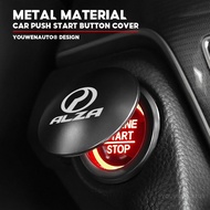 For Alza 09-2025 Car Push Start Button Cover Metal Engine Start Stop Protection Cap for perodua alza