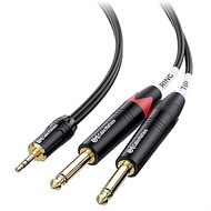Cable Matters 3.5mm TRS to Dual 6.35mm TS Breakout Cable, 1/8 to Dual 1/4 Cable - 3 Feet
