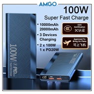 AMGO 3C Certified 3C Certification Powerbank 100W Fast Charging Power Bank CCC Powerbank 3C Quick Ch