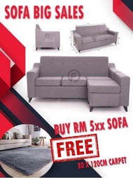 ABBIE SOFA 3 SEATER + 1 STOOL