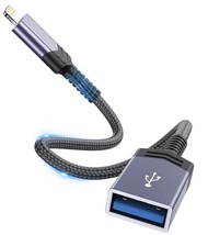 Lightning to USB Camera OTG Adapter for iPhone iPad,[MFi Certified]Cable Adapter Converter Supports 