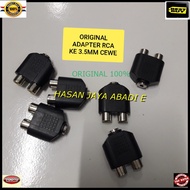 J281 Original audio sound rca 3.5mm female extension jack adapter connector connection splitter audi