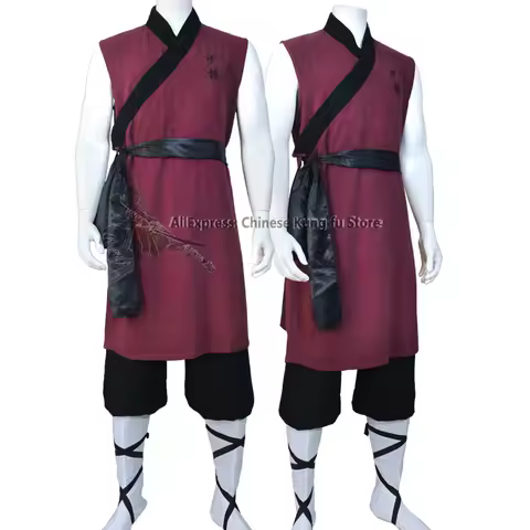 High Quality Cotton Shaolin Monk Kung Fu Suit Zen Meditation Robe Sets Tai Chi Uniform Martial Arts 