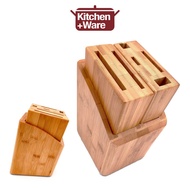 Bamboo knife block / Bamboo knife Holder / Heavy Knives Holder / Space Saver Knives Storage