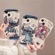 Casing For Huawei P30 PRO Honor 90 5G Lite 20 Nova 10SE 9SE 7SE 5T Cartoon Cute Stitch 3D Wavy Curve