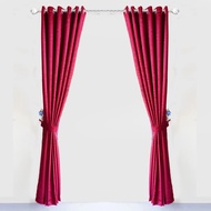 Gorden Jendela Blackout Polos SAFRON Tebal Gorden Emboss MERAH MAROON Model Semokring Minimalis